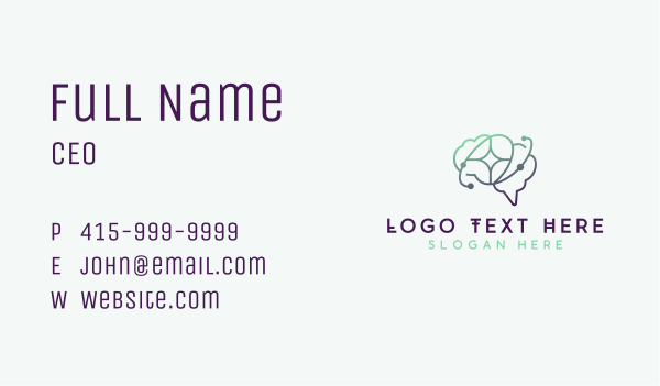 Brain Software Artificial Intelligence Business Card Design Image Preview