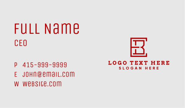 Manufacturing Factory Monogram  Business Card Design Image Preview