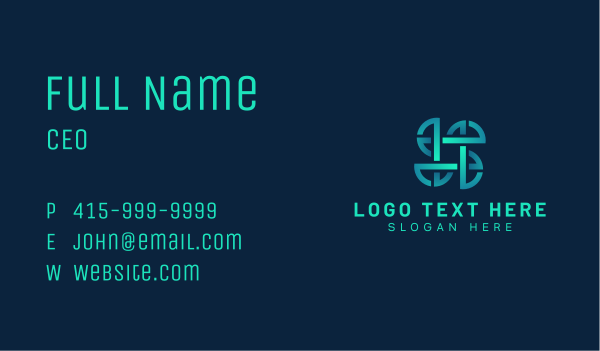 Business Tech Letter S Business Card Design Image Preview