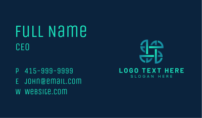 Business Tech Letter S Business Card Image Preview