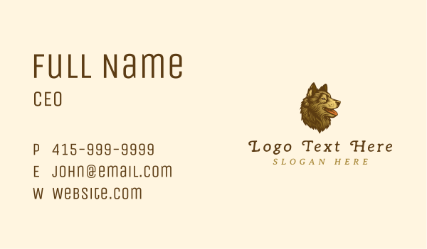 Dog Husky Puppy Business Card Design Image Preview