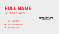 Thriller Horror Wordmark Business Card Image Preview