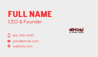 Thriller Horror Wordmark Business Card Image Preview