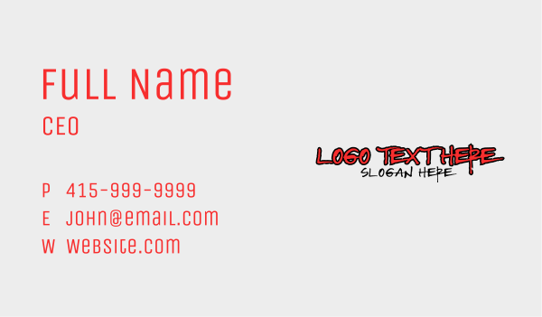 Thriller Horror Wordmark Business Card Design Image Preview