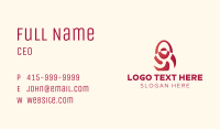 Red Kettle Bell Person Business Card Image Preview