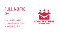 Red Mail Crown Business Card Image Preview