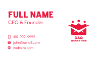 Red Mail Crown Business Card Image Preview