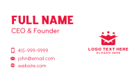Red Mail Crown Business Card Preview