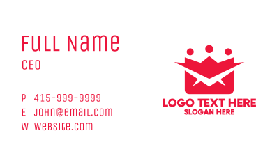 Red Mail Crown Business Card