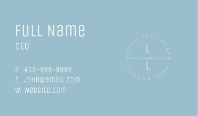 Elegant Round Lettermark Business Card Image Preview