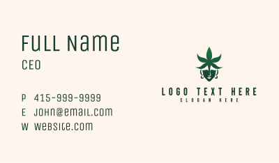 Organic Marijuana Lady Business Card Image Preview