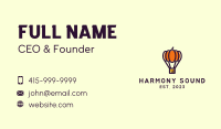 Pumpkin Hot Air Balloon Business Card Image Preview