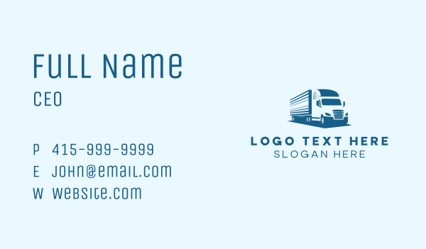 Cargo Truck Delivery Business Card Design Image Preview