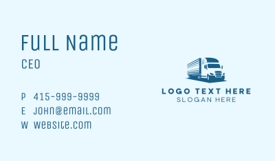 Cargo Truck Delivery Business Card Image Preview