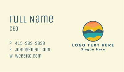 Summer Sunset Island Business Card Image Preview