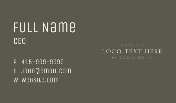 Feminine Stylist Wordmark Business Card Design Image Preview