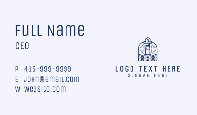 Coastal Fort Tower Business Card Image Preview