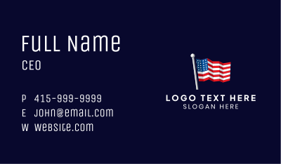 National USA Flag  Business Card Image Preview