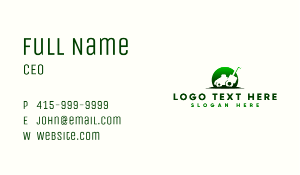 Lawn Mower Trimmer Business Card Design Image Preview