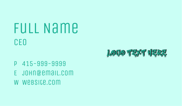 Creative Mural Wordmark Business Card Design Image Preview