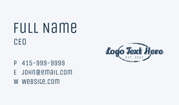 Generic Clothing Wordmark Business Card Design Image Preview
