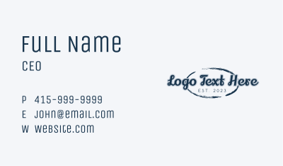 Generic Clothing Wordmark Business Card Image Preview