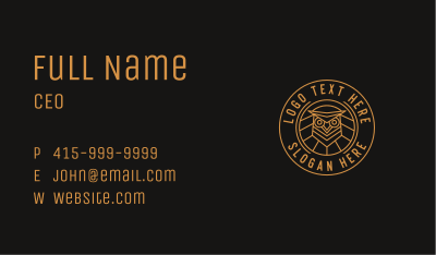 Owl Bird Crest Business Card Image Preview