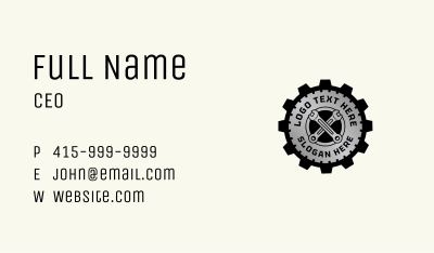 Gear Wrench Tire Mechanic Business Card Image Preview