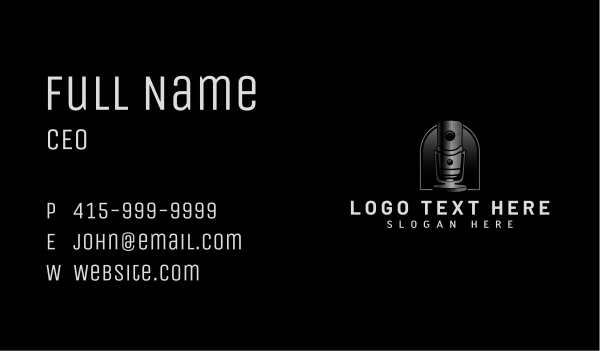 Mic Music Podcast Business Card Design Image Preview