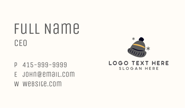 Fashion Beanie Hat Business Card Design Image Preview
