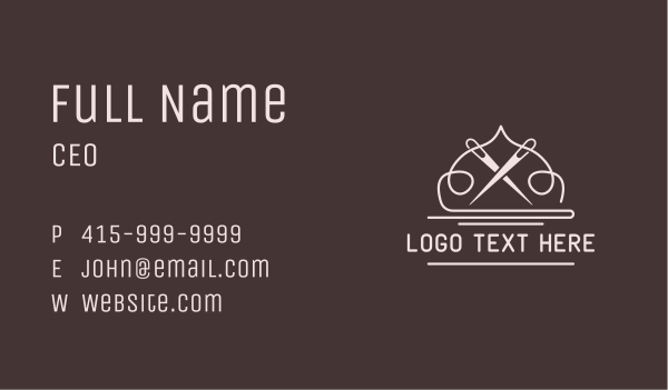 Needle Tailoring Fashion Seamstress  Business Card Design Image Preview