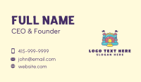 Colorful Bounce House Castle Business Card Preview