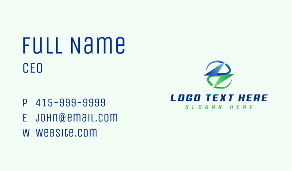 Lightning Electricity Power Business Card Design Image Preview