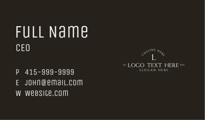 Clean Luxury Type Business Card Image Preview