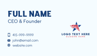 Star Flag America Business Card Design