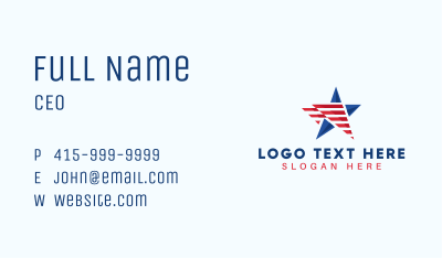 Star Flag America Business Card Image Preview