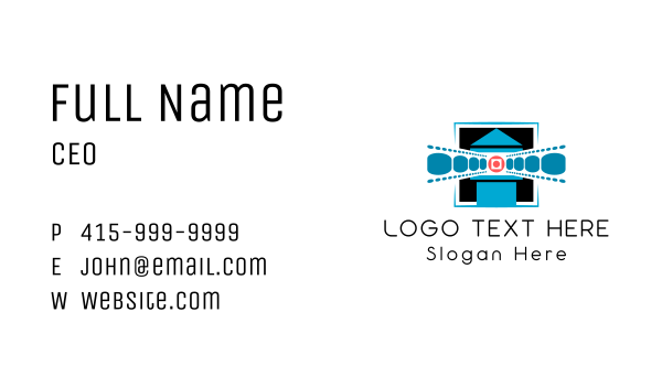 Lighthouse Movie Reel Business Card Design Image Preview