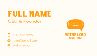 Orange Couch Message  Business Card Image Preview