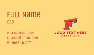 Generic Business Letter F Business Card Image Preview