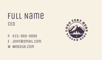 Forest Mountain Adventure Business Card Image Preview