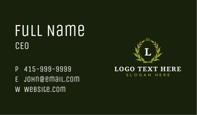 Premium Quality Wreath Business Card Image Preview