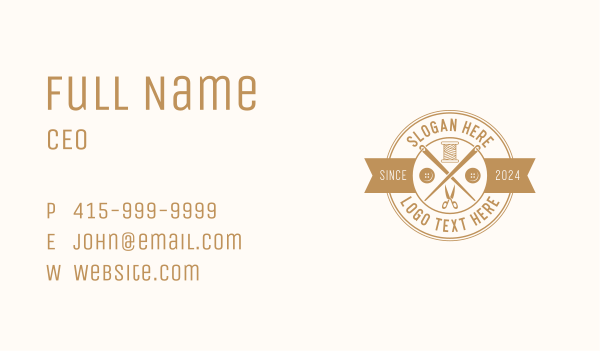 Needle Sew Tailoring Business Card Design Image Preview