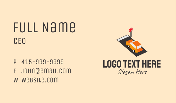 Isometric Automobile Transport Business Card Design Image Preview