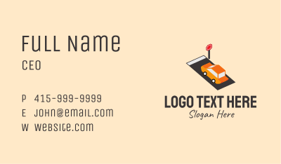 Isometric Automobile Transport Business Card Image Preview