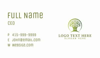 Natural Human Tree Business Card Image Preview