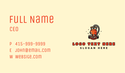 Retro Vacuum Cleaner Business Card Image Preview