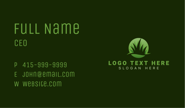 Grass Yard Lawn Business Card Design Image Preview