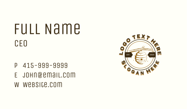 Beehive Honey Apiary Business Card Design Image Preview