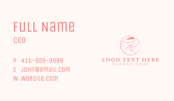 Lady Hat Fashion Business Card Design Image Preview