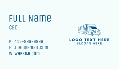 Logistics Transportation Truck Business Card Image Preview